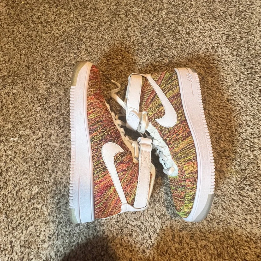 Nike Air Force 1‎ Ultra Flyknit High Men 11 Yellow Strike Multicolor 817420-700